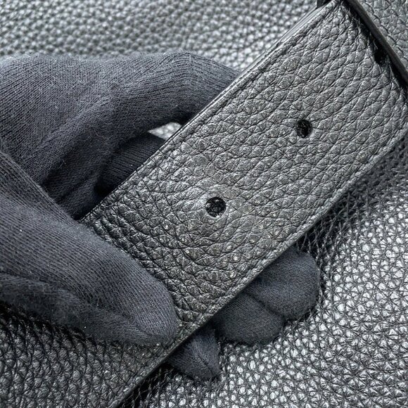 PRADA Triangle Shoulder Bag Leather Black 2VY007 - Picture 7 of 12